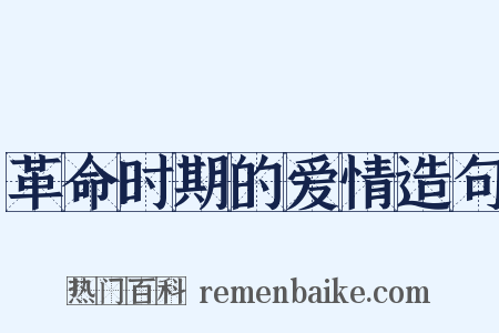 革命时期的爱情造句是什么意思的图片